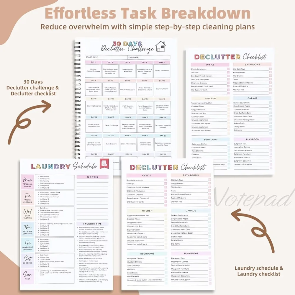 ADHD Cleaning Planner for Adults- NEW IN PACKAGE